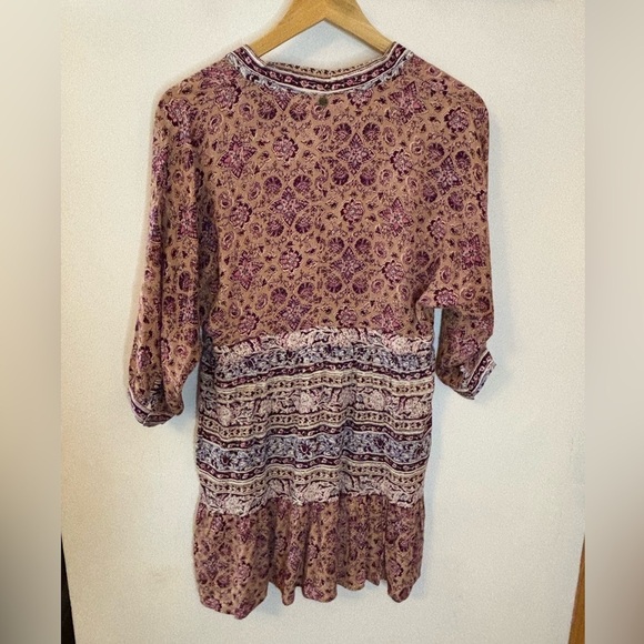 Billabong Marry Mine Floral Oversized Boho Babydoll Mini Swing Dress - Picture 7 of 9